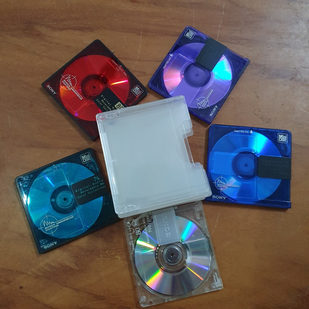 Bộ 5 đĩa trắng MD SONY nhiều màu có hộp