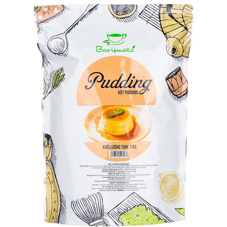 BỘT PUDDING TRỨNG ( ĐỦ MÙI) BARISMATE 1KG