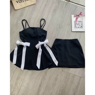 (Về lại) Set 2 dây cột nơ 2 bên eo + quần váy(kèm ảnh thật)