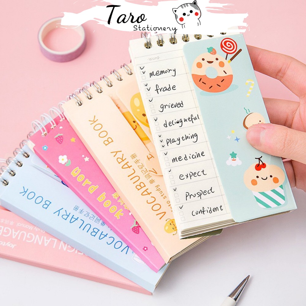 Sổ học từ vựng tiếng Anh ngoại ngữ giúp ghi nhớ hiệu quả Taro Stationery