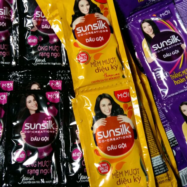 (Set 10 dây) Dầu gội SUNSILK óng mượt