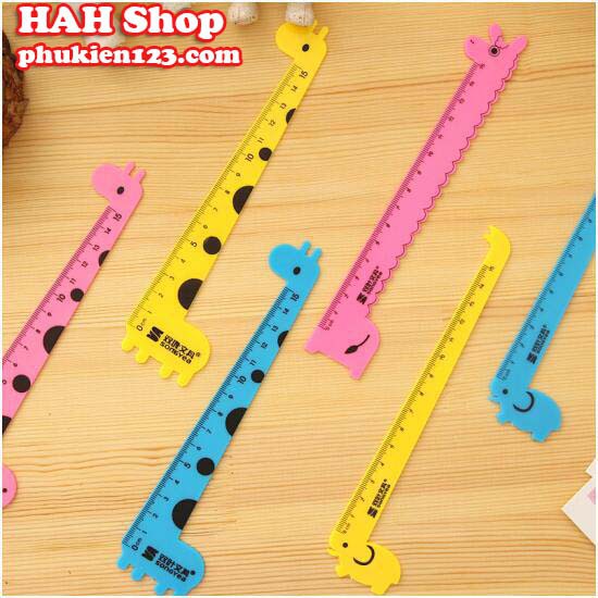 Thước Hình hươu cao cổ, voi dễ thương 15cm