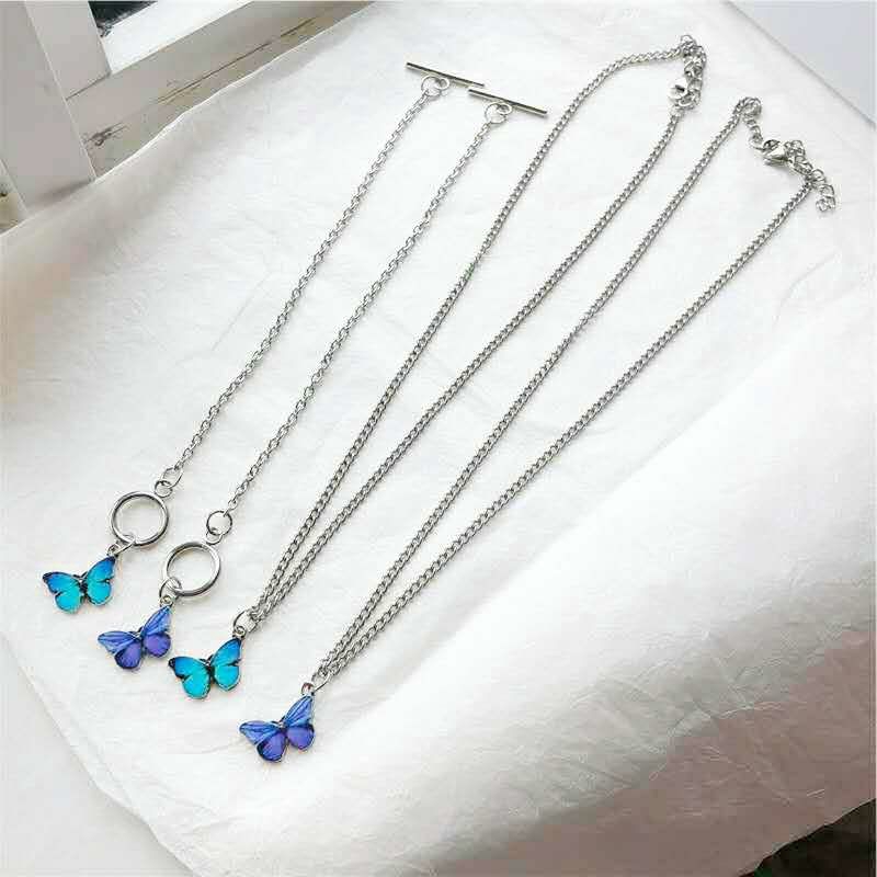 Dây Chuyền Mặt Hình Bướm Cá Tính Phong Cách Hip-Hop