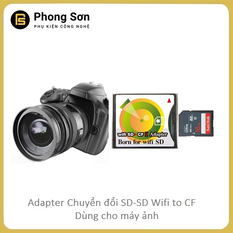 Adapter SD to CF type I ( khe chuyển đổi thẻ SD,SD wifi sang khe thẻ CF ) | BigBuy360 - bigbuy360.vn