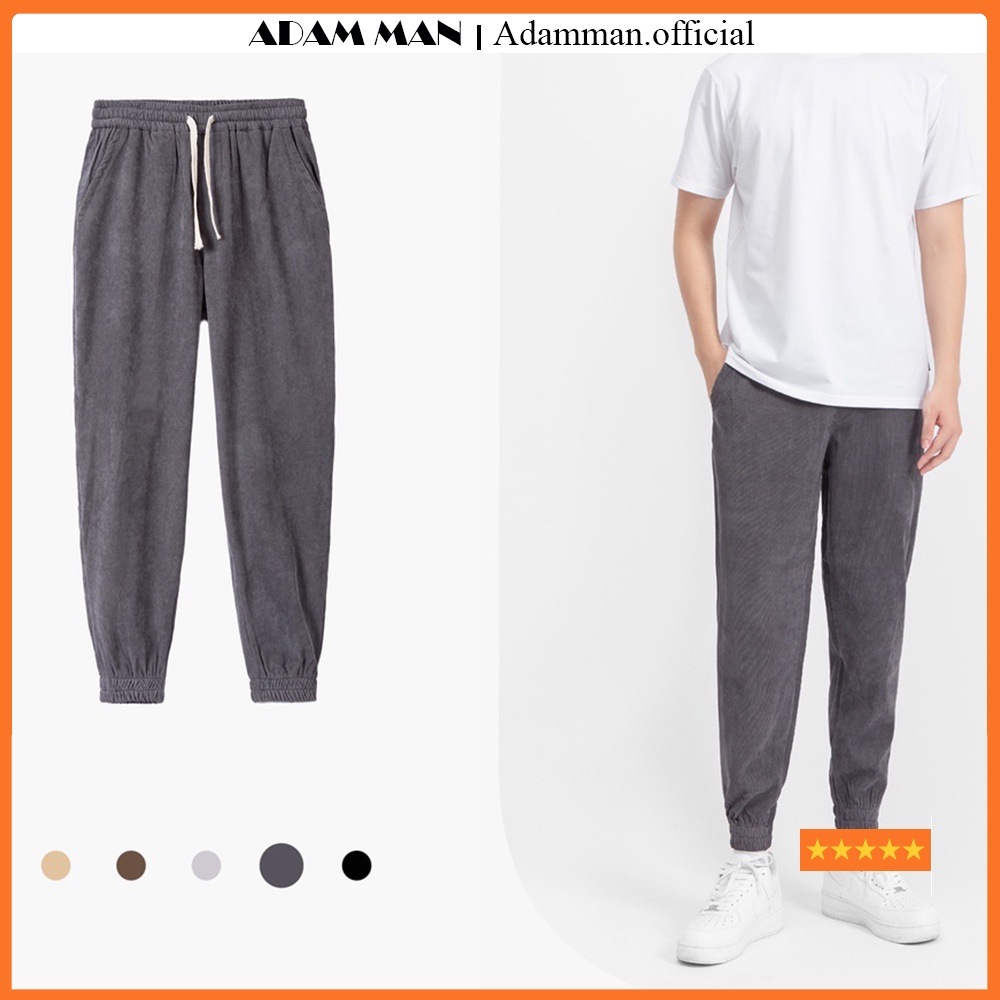Quần Jogger chất nhung tăm dày dặn trẻ trung, quần thể thao nam mẫu mới 2022