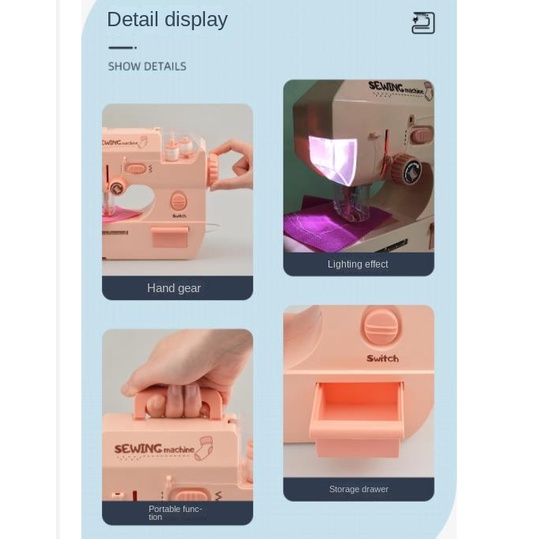 Đồ Chơi Máy May Điện Tử Mini Dễ Thương Tương Tác Giữa Cha Mẹ Và Bé