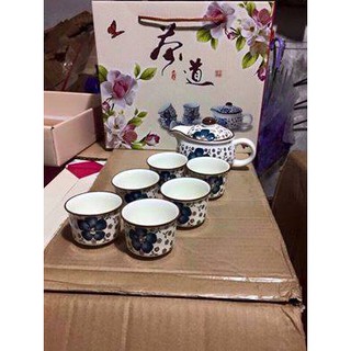 BỘ ẤM CHÉN NHẬT HOA ĐÀO ĐỎ