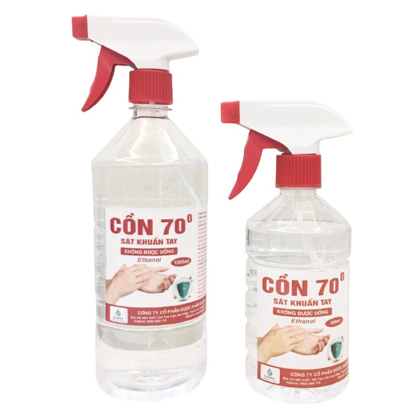 Cồn 70 độ xịt rửa tay sát khuẩn - MKT