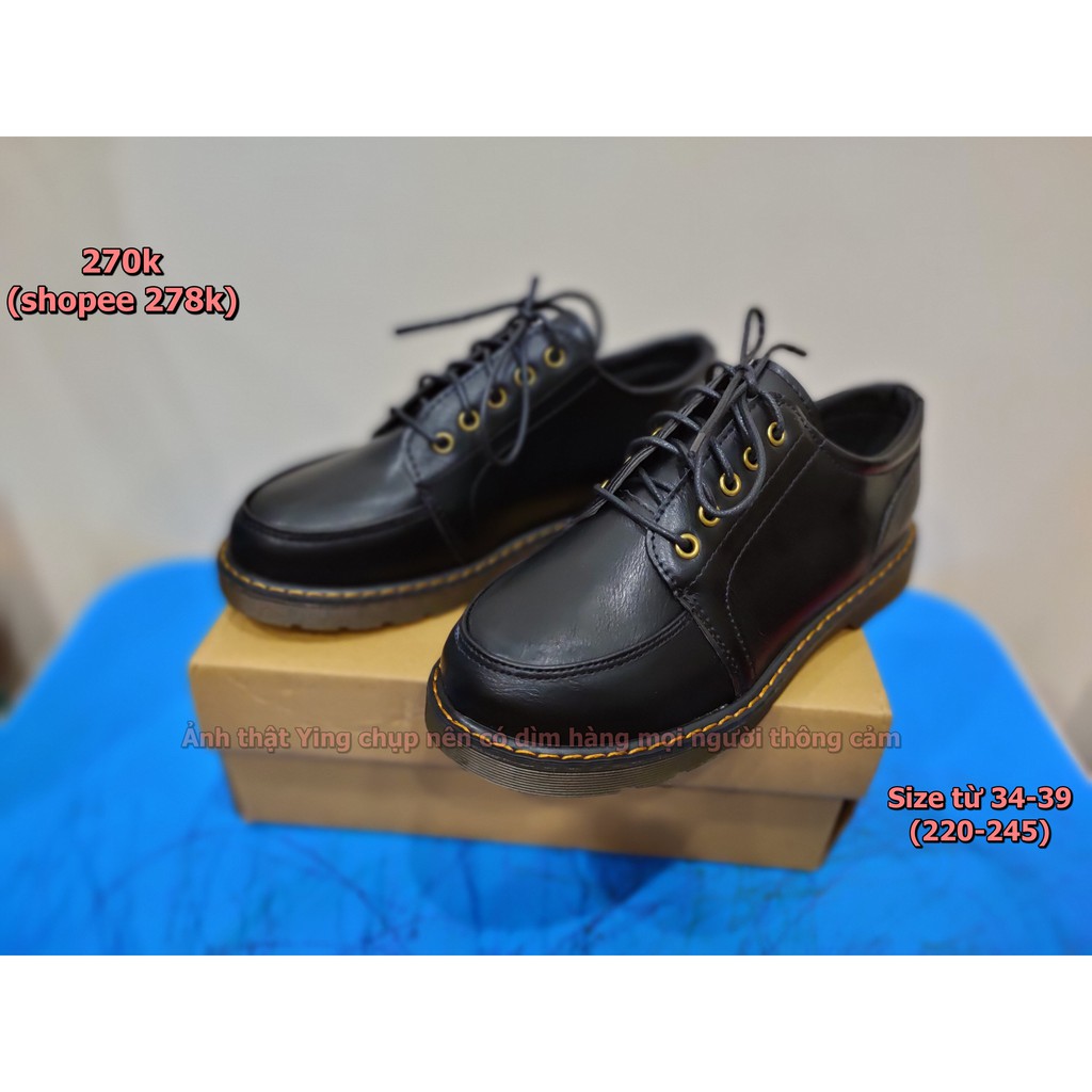 [ORDER- KHÔNG CÓ SẴN] Giày dáng nữ sinh hai màu nâu và đen, đủ size 35-39 | BigBuy360 - bigbuy360.vn