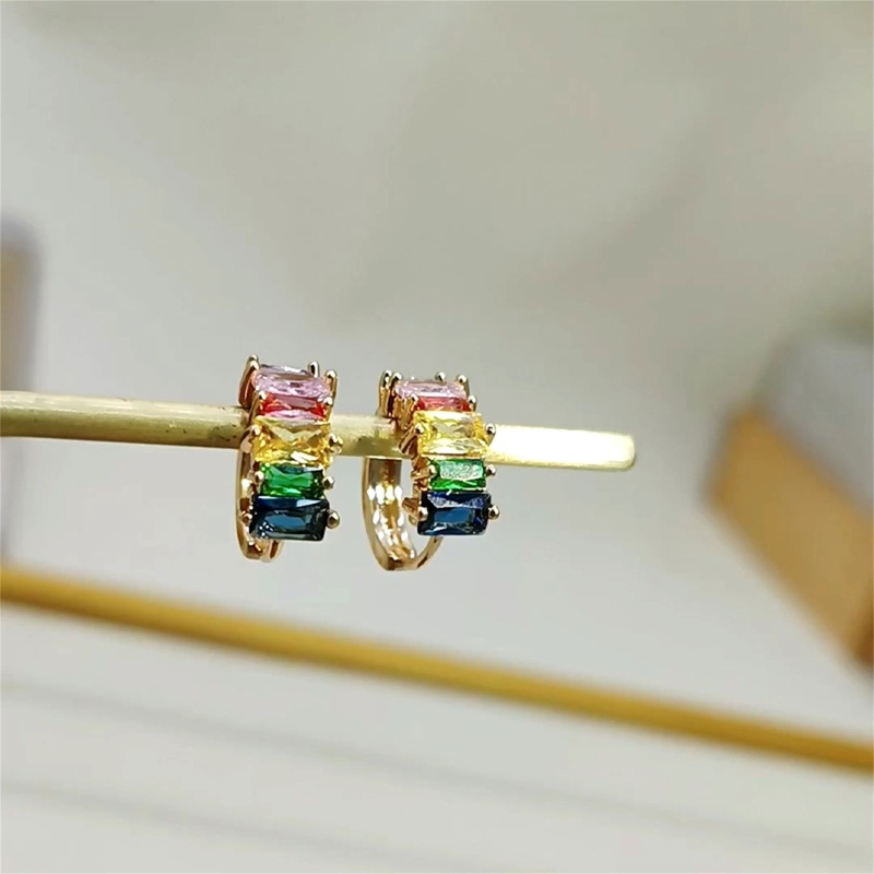 ✿ Khuyên Tai Vòng Đính Đá Zircon 10mm Cho Nữ