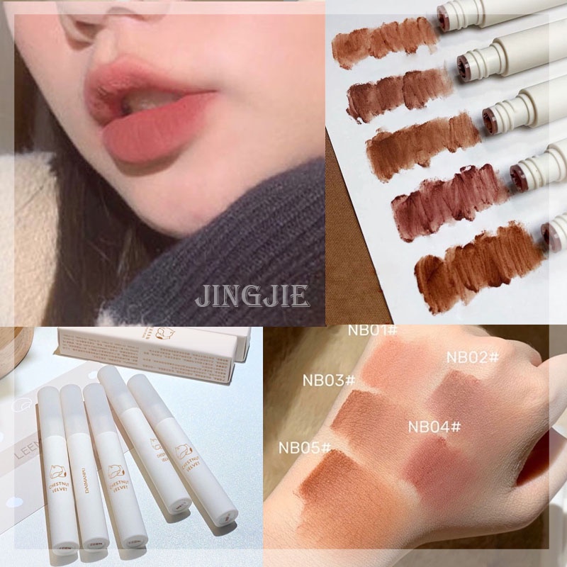 [Hàng mới về] Son kem Daimanpu vỏ màu trắng phong cách thiên thần cao cấp