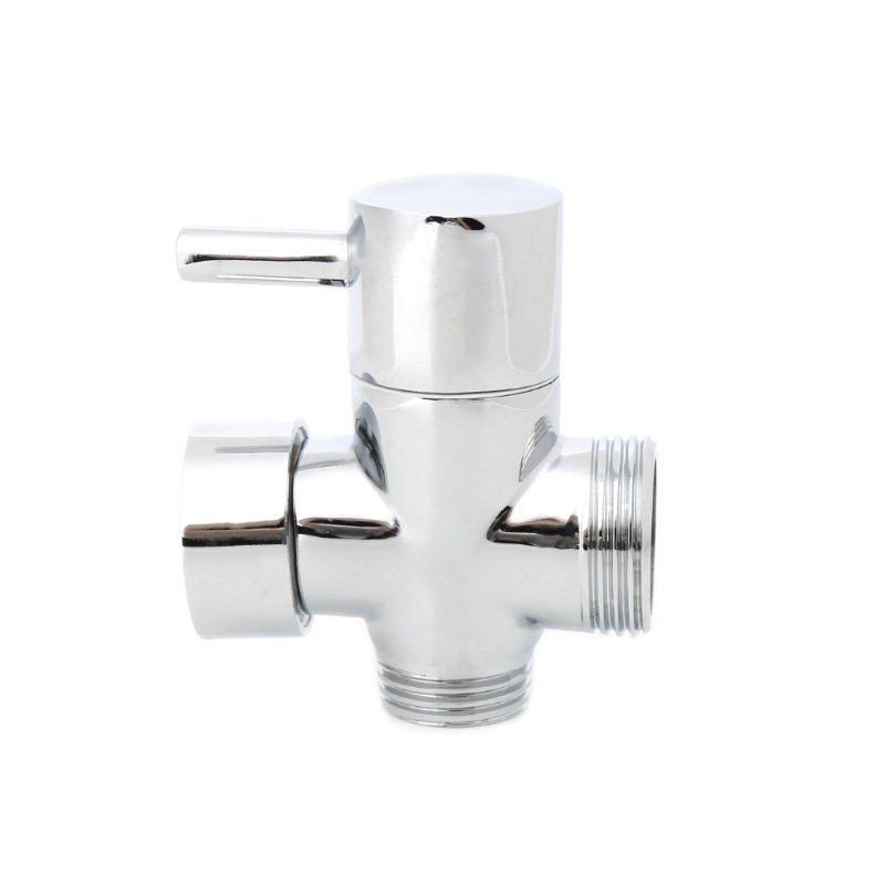 Van Vòi Sen 2 Chiều 2.5cm Bằng Đồng Thau Mạ Chrome Thông Dụng Cho Nhà Tắm