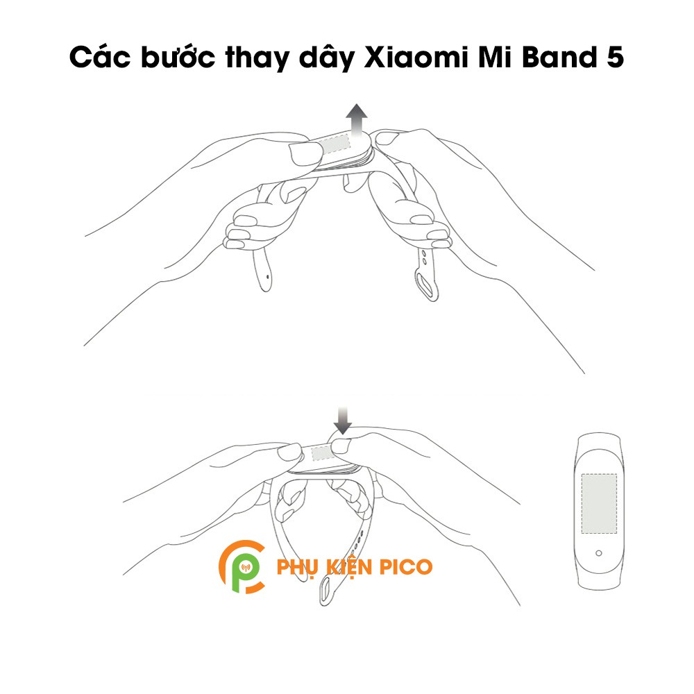 Dây vòng đeo tay Xiaomi Mi Band 5 full box dây silicon thời trang nhiều màu - Dây đeo thay thế Miband 5