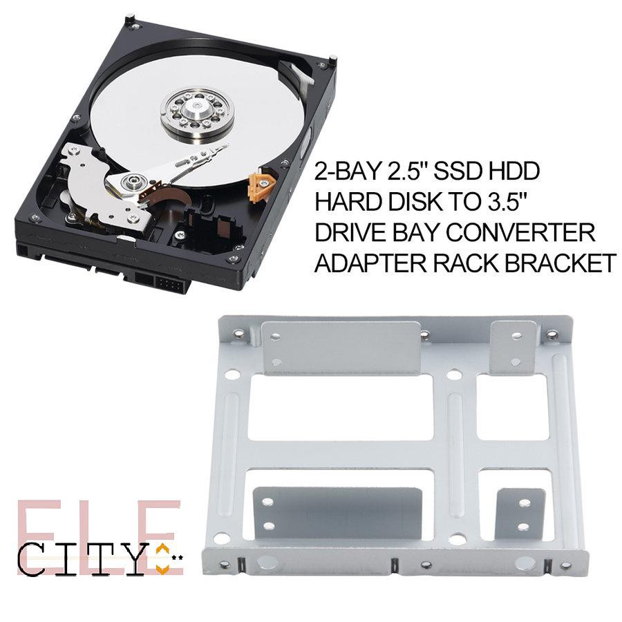 ✨COD✨2 Inch SSD HDD Hard Disk to 3.5 Inch Drive Bay Converter Adapter Rack Bracket