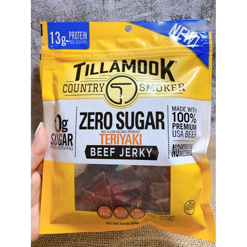 Khô Bò không đường ít calo( zero sugar beef jerky) Tillamook ( tiểu đường, eat clean, keto, low carb) | BigBuy360 - bigbuy360.vn