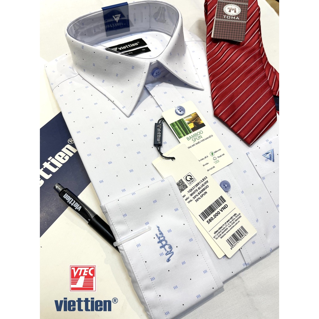 XẢ ÁO LẺ SIZE - Áo sơ mi Việt Tiến dài tay 6372 - size 39