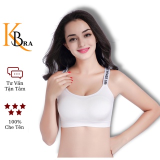 Áo lót ngực thể thao 2 dây viền chữ cực cá tính cho nữ KBRA 1102