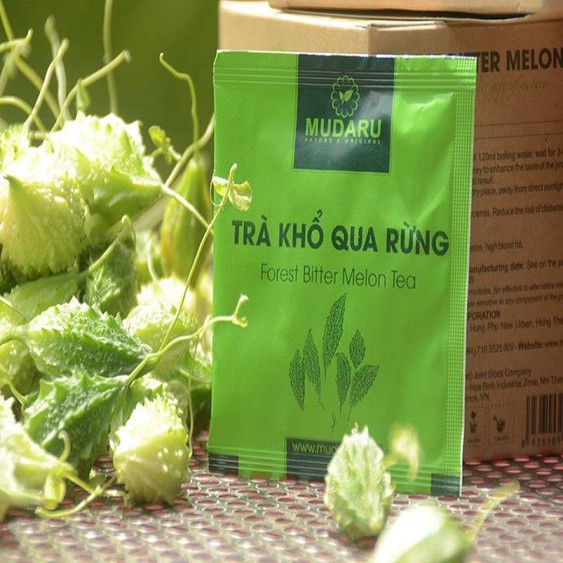 Trà Khổ Qua Rừng Mudaru chính hãng hộp 25 túi lọc tốt cho người tiểu đường Healthy247