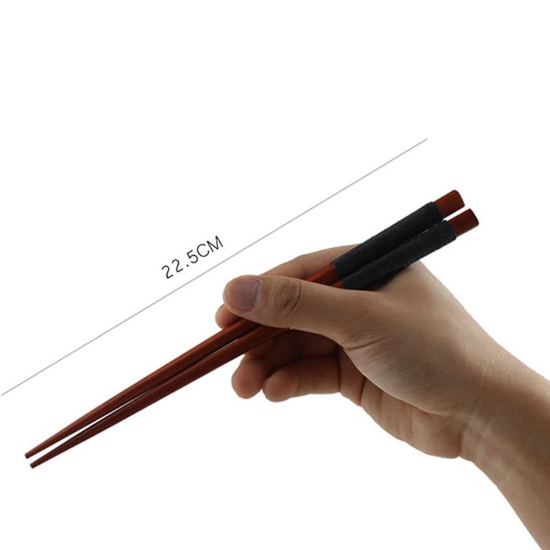 1 Đôi Đũa Gỗ Tự Nhiên Màu Đen Phong Cách Nhật Bản