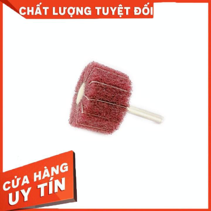 Đá Mài Nhám Kèm Sợi Nỉ Hình Trụ 40mm Chuôi 6mm Chuyên Dụng Cao Cấp