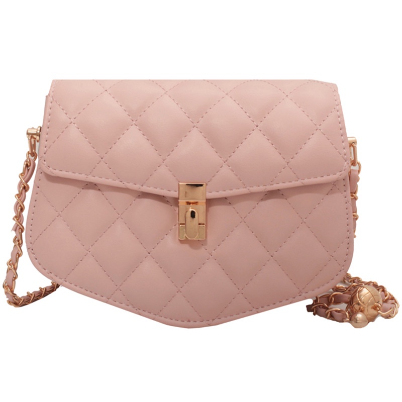 Túi Đeo Chéo Dáng Vuông Nhỏ Phối Dây Xích Thời Trang Mùa Hè Hàng Mới Dành Cho Bạn Nữ