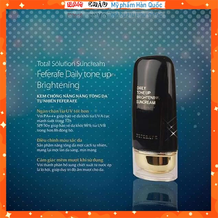 [Quà tặng 1C Khẩu Trang] Kem chống nắng Hàn Quốc FEFERAFE trắng da sáng mịn nâng Tone, kiềm dầu 60ml NPP Nam Châu | BigBuy360 - bigbuy360.vn