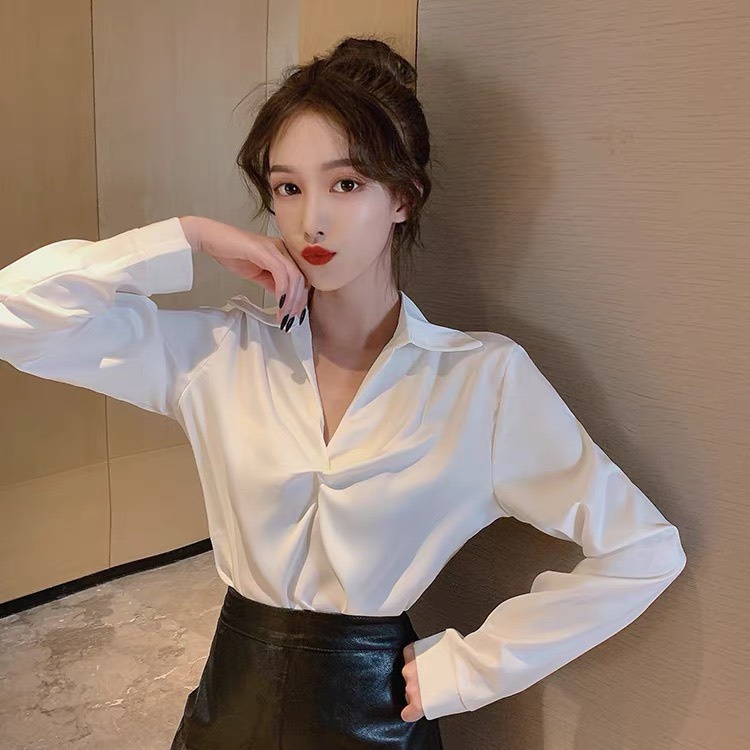 Áo sơ mi nữ tay dài Emilyshop ulzzang