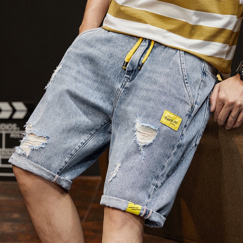 Quần Short Denim Rách Thời Trang Mùa Hè Dành Cho Nam