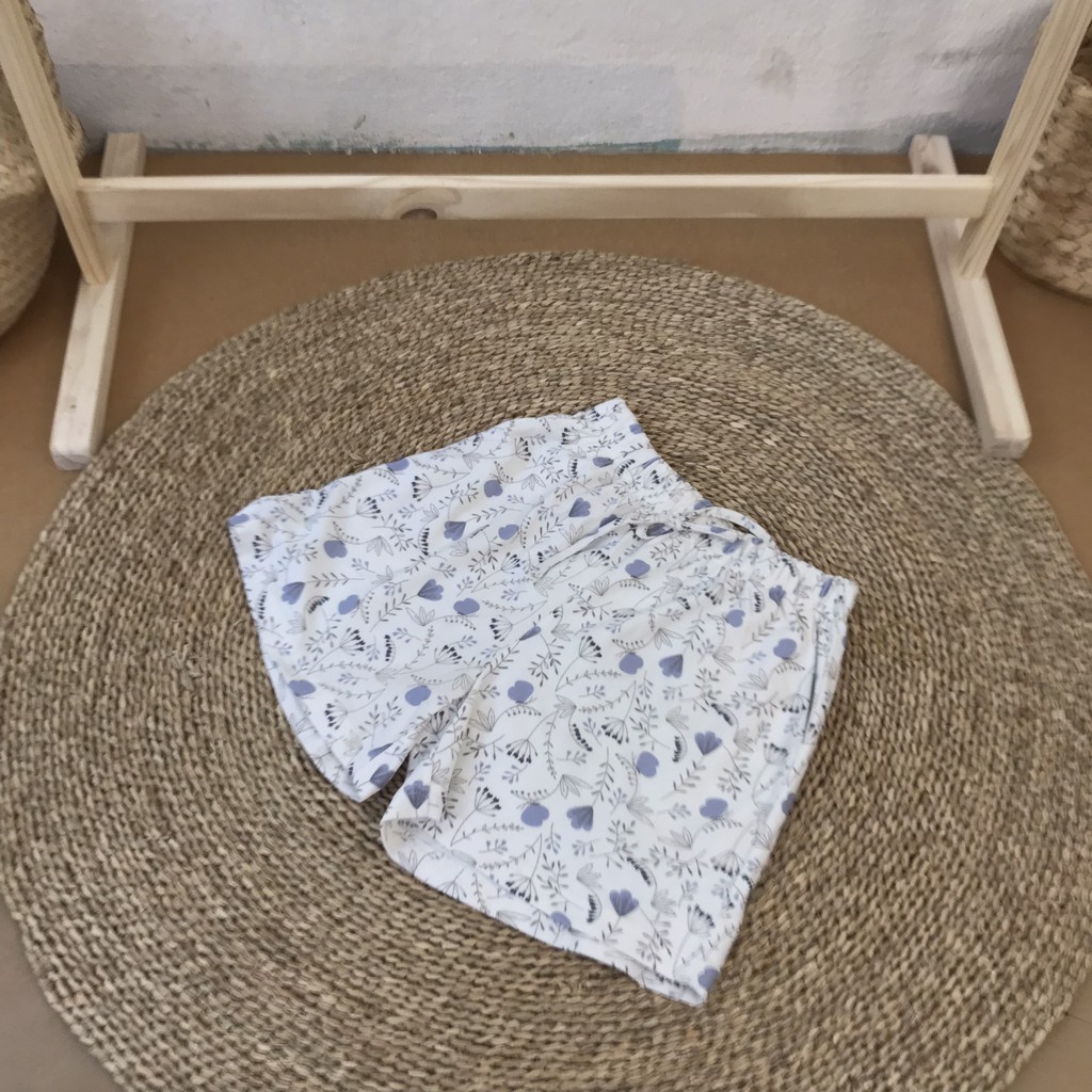 Quần đùi nữ KABI quần short ngắn thun cotton mặc nhà mặc ngủ hoa văn không túi thoáng mát dễ thương | BigBuy360 - bigbuy360.vn