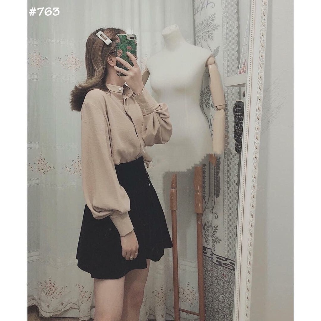 Áo sơ mi nữ siêu xinh mặc công sở chất đũi đẹp nhiều màu