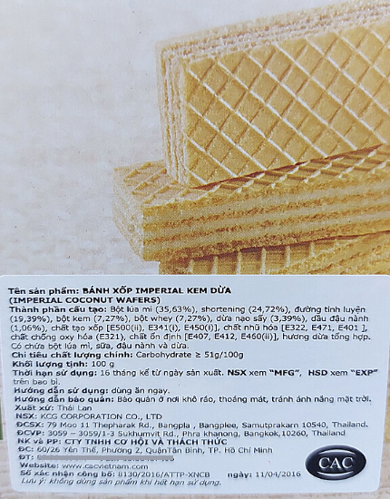 Combo 2 hộp Bánh Xốp Nhân Kem Mix  Nhiều Vị Imperial (100g x 2 hộp) Thái Lan