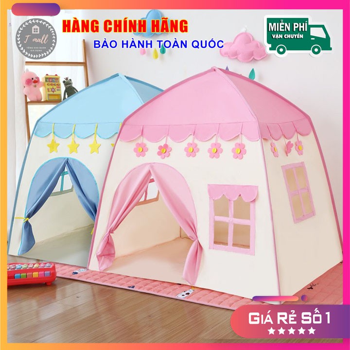 Lều công chúa, hoàng tử cho bé trai bé gái 2 màu xanh hồng mẫu mới 2021