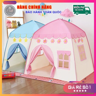 Lều công chúa, hoàng tử cho bé trai bé gái 2 màu xanh hồng mẫu mới 2021