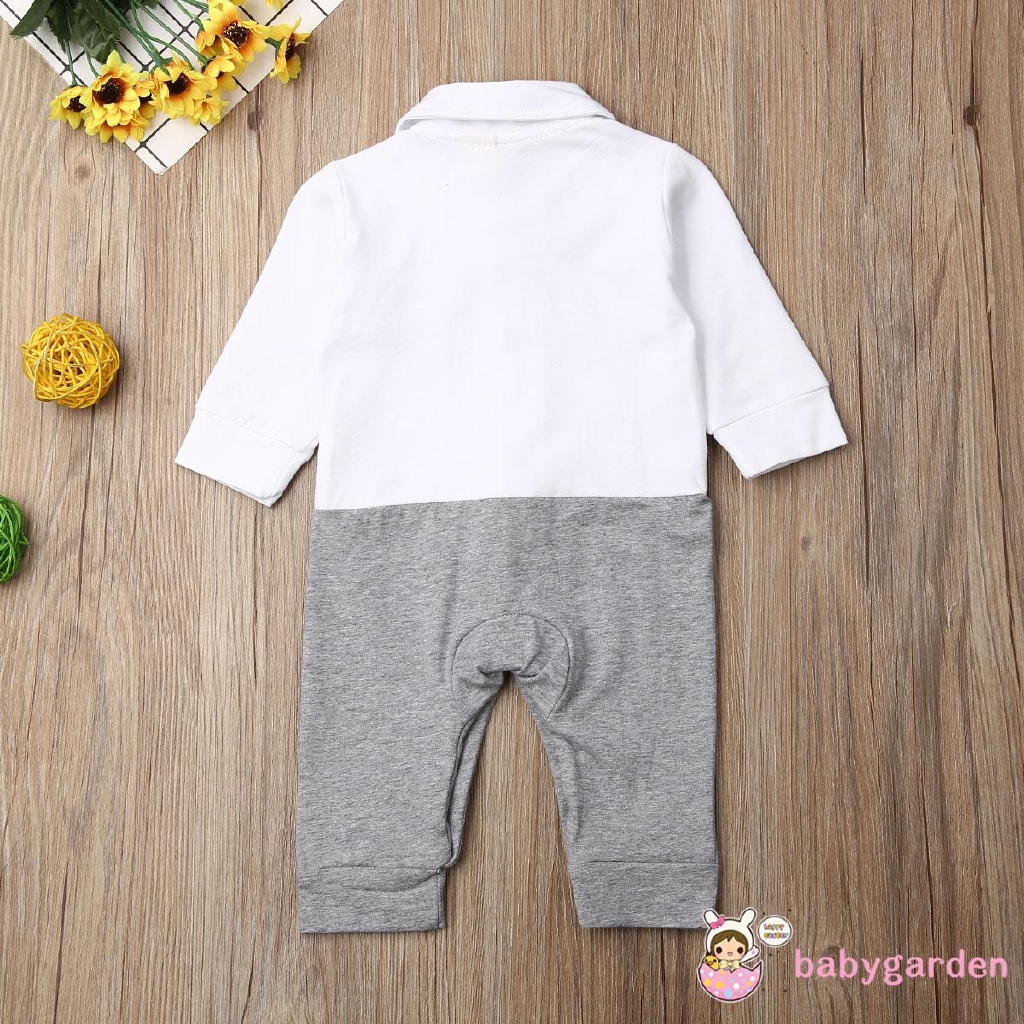 Bộ Đồ Liền Thân Dài Tay Thắt Nơ Cho Bé Trai