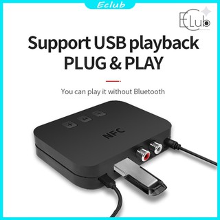 ECLUB Thiết bị phát sóng Bluetooth 5.0 giắc cắm 3.5mm và cổng RCA