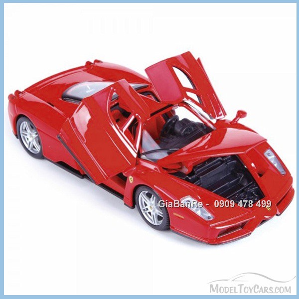 HỘP RÁP XE MÔ HÌNH TỈ LỈ LỆ 1:24 - FERRARI ENZO -  BBURAGO - ĐỎ - 8173.3