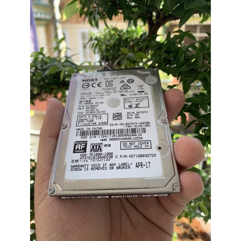 Ổ cứng Laptop HDD Hitachi 1TB HTS721010A9E630 7200RPM 32MB SATA III 2.5" | BigBuy360 - bigbuy360.vn