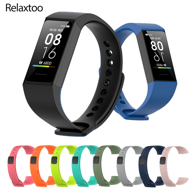 Dây đeo thay thế chất liệu silicon màu trơn cho Xiaomi Mi Band 4C