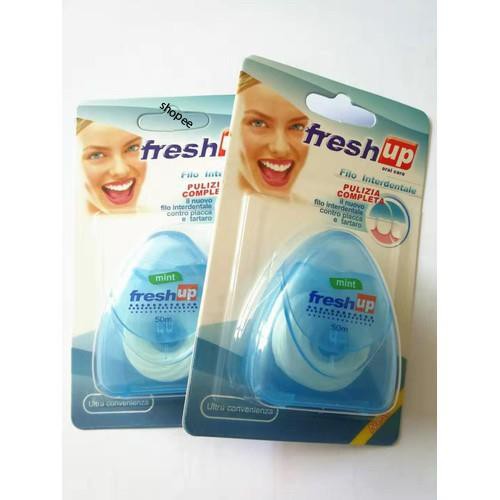 [Mua 2 tặng 1] Chỉ nha khoa Fresh up 50m/ Dental floss/ Dental floss pick