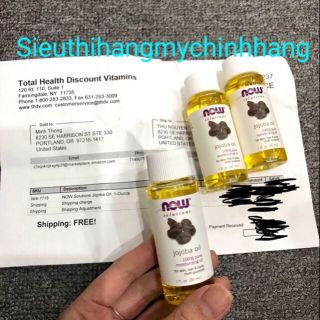 Tinh dầu Jojoba Now nguyên chất 100%
