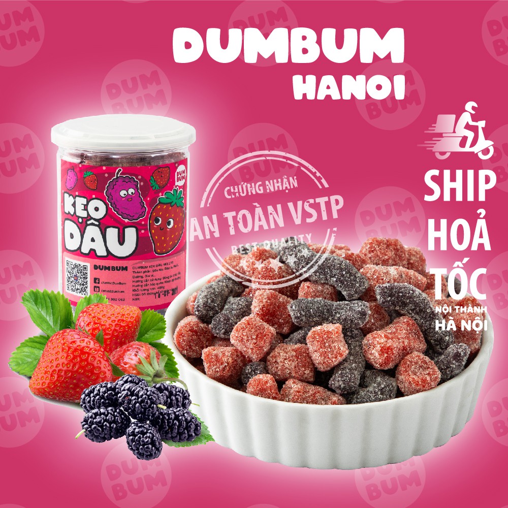 Kẹo dâu tằm mix 2 vị 400g đồ ăn vặt Hà Nội vừa ngon vừa rẻ