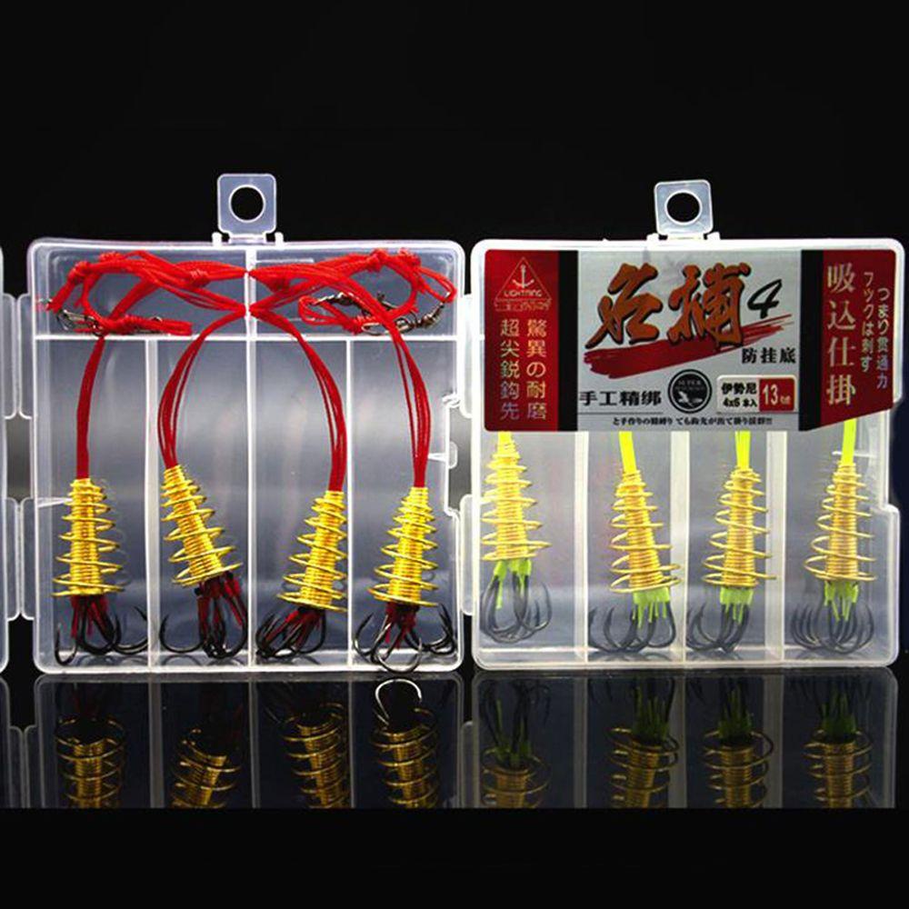 AUGUSTINA Set 4-13 4 Móc Câu Cá Bằng Thép Cacbon