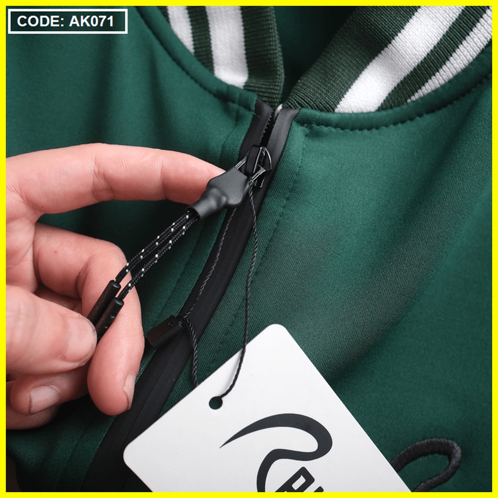 Áo Khoác Nam Bomber Phối Bo Sọc Thời Trang, Cao Cấp mã KHOAC.34