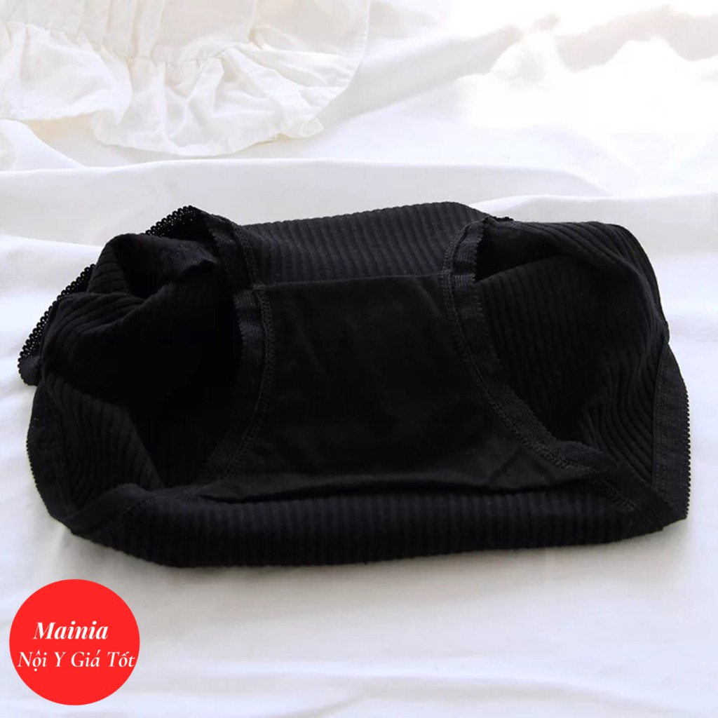 [Có M, Bigsize] Quần Lót Cotton Nữ Màu Đen Hoạ Tiết Trái Tim Dễ Thương Chíp Nữ Màu Đen Siêu Cute Mainia Shop