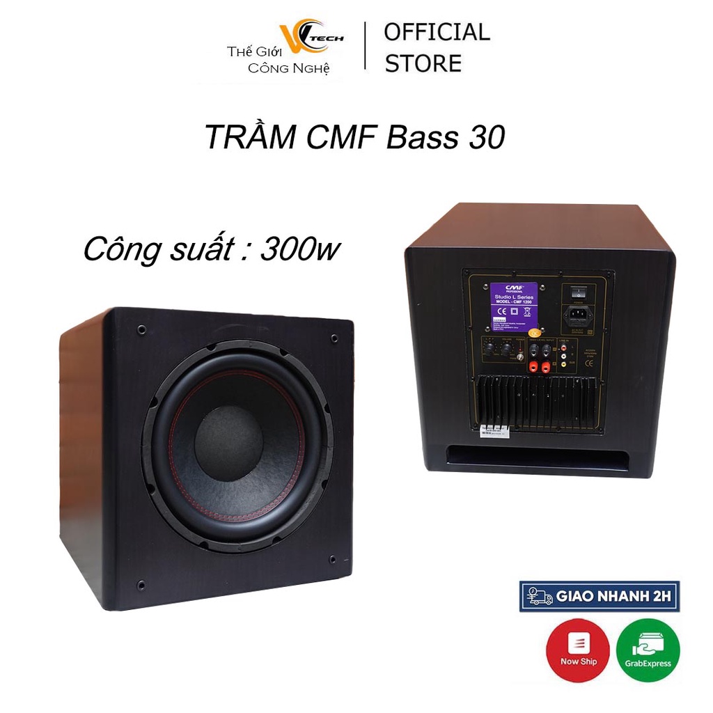 Loa Trầm Sub Điện CMF-1200 Bass 30 - Vỏ Vân Gỗ Sang Trọng, Chất Âm Hay | Bảo hành 12 tháng