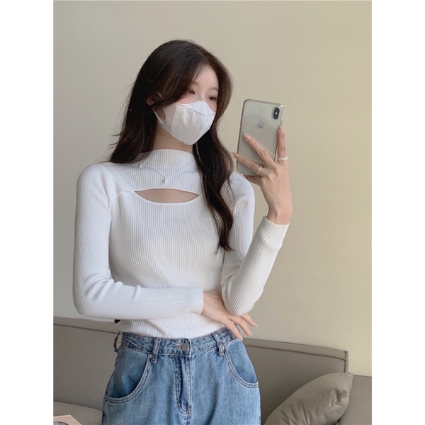 Áo Len Tăm Softie Giữ Nhiệt Cách Điệu Cổ Thời Trang Xuất Nhật 239