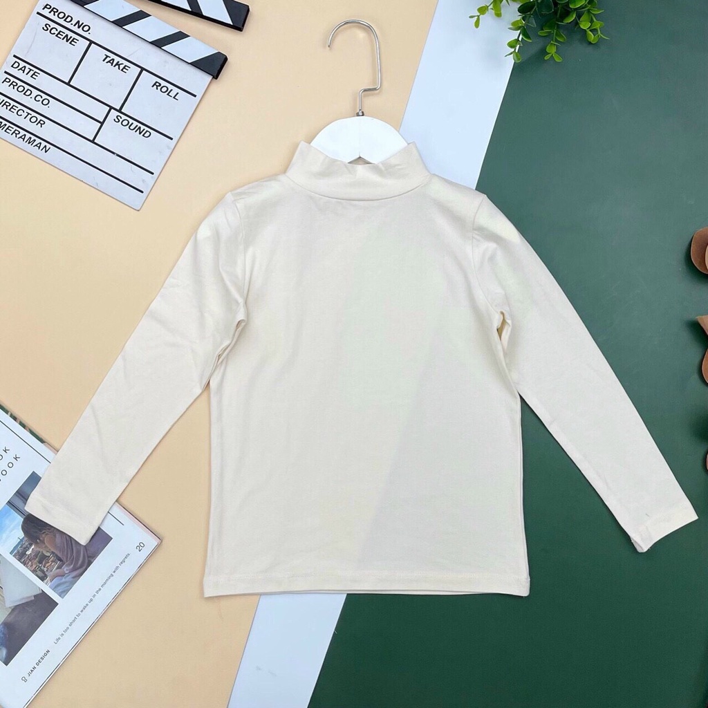 Áo cổ 3 phân giữ nhiệt cotton LITIBABY  cho bé trai bé gái