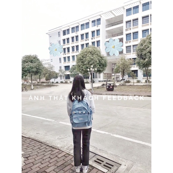 Balo học sinh đi học Yue dày dặn 2 lớp tặng kèm stickeri