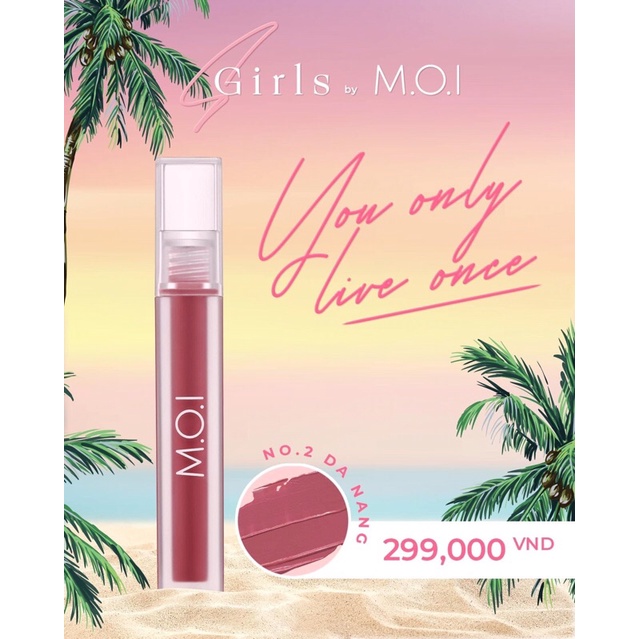 [tách set không có vỏ giấy] SON KEM SGIRL by SUMMER NO 2 - ĐÀ NẴNG [HỒNG MẬN] MOI COSMETICS