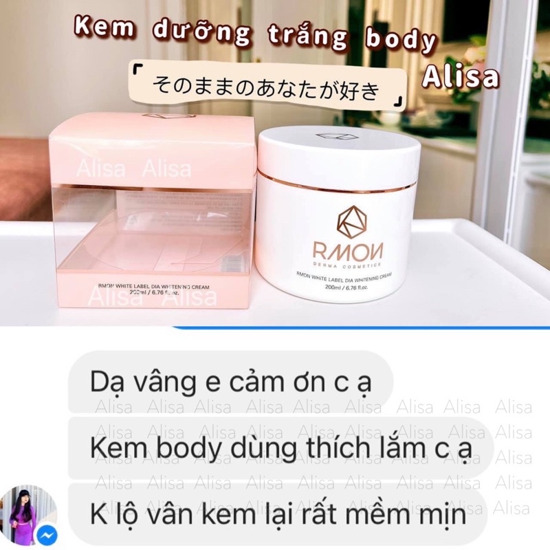 Bộ dưỡng body tế bào gốc trắng da Rmon - ALISA